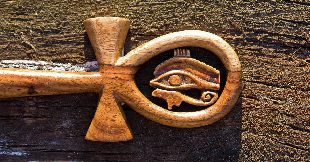 Egyptian eye symbol on artifact