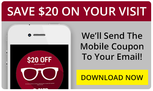 Mobile coupon on smart phone for $20 off your visit