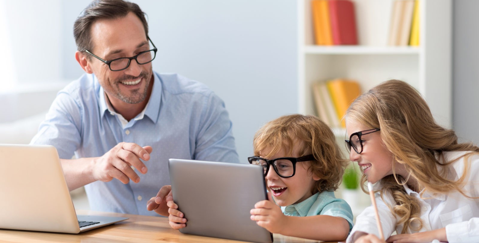 Family wearing glasses in decatur