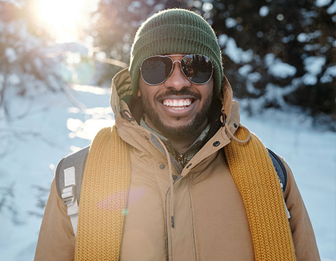 Man wearing Polycarbonate Sunglasses