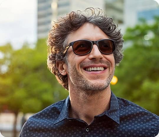 Man wearing sunglasses